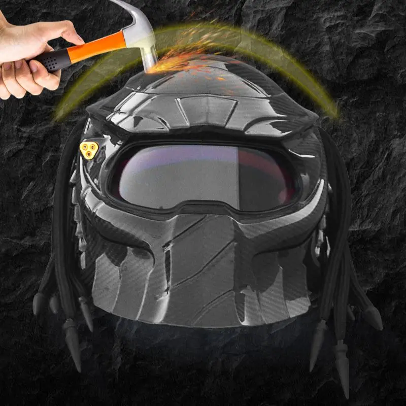 プレデター ヘルメット カーボンファイバー風 プレデター ヘルメット