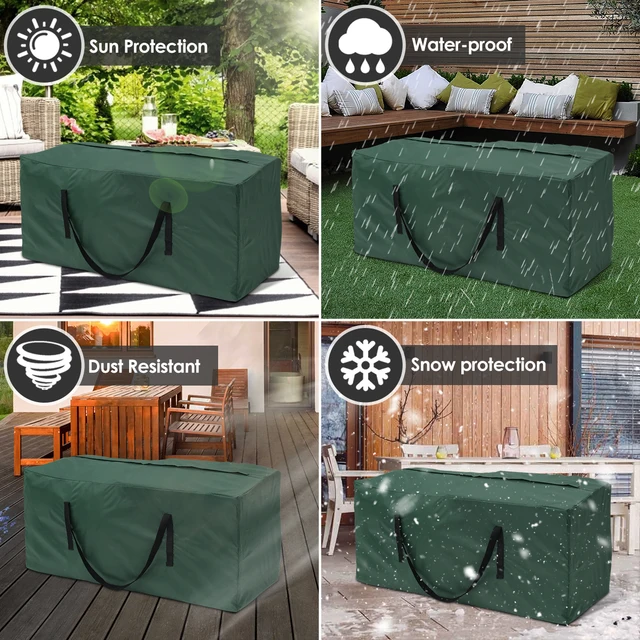 Sac de rangement de coussin, housse de protection pour meubles de grande capacité, jardin extérieur, étanche à l'eau et à la poussière, organisateur d'arbre de noël, nouveau 6