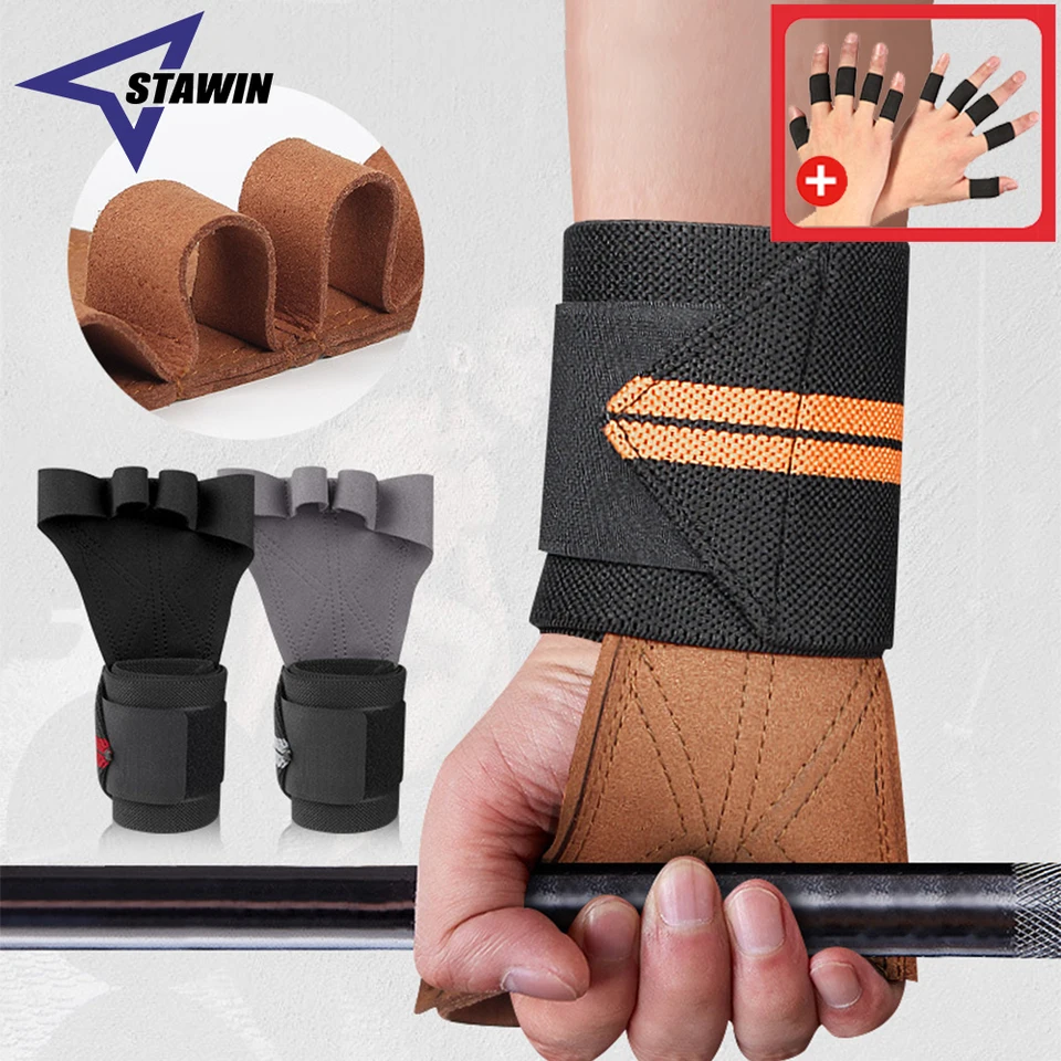 Noir Crossfit Gants D'entraînement paume protectors guards pour Fitness