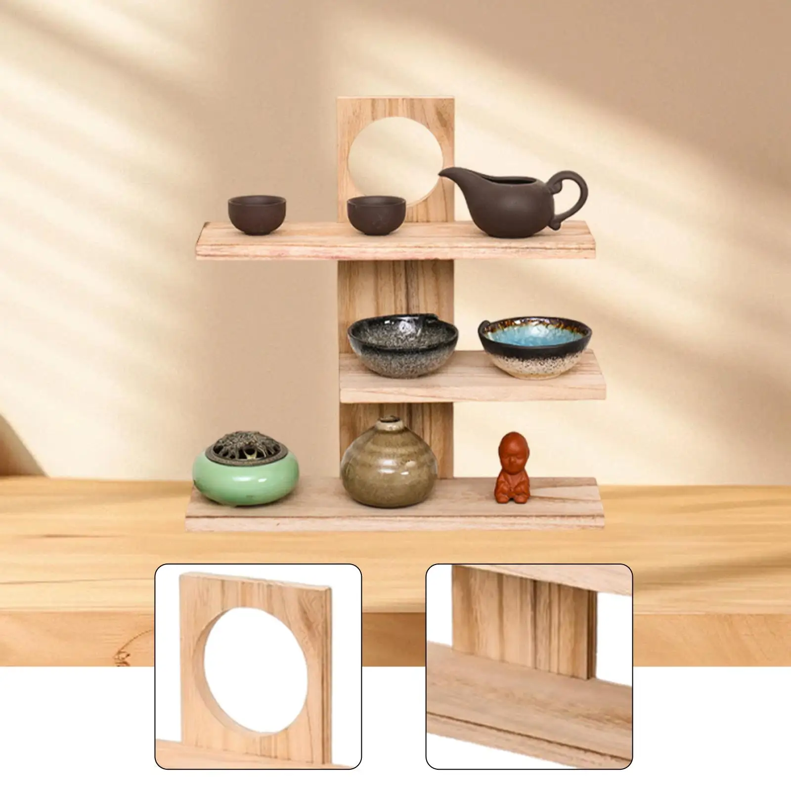 Wooden Desktop Organizer Shelf Storage Rack Stylish Display Stand for Office Home Tea Room Accessories Storage Wooden Desktop Organizer Shelf Storage Rack Stylish Display Stand for Office Home Tea Room Accessories Storage