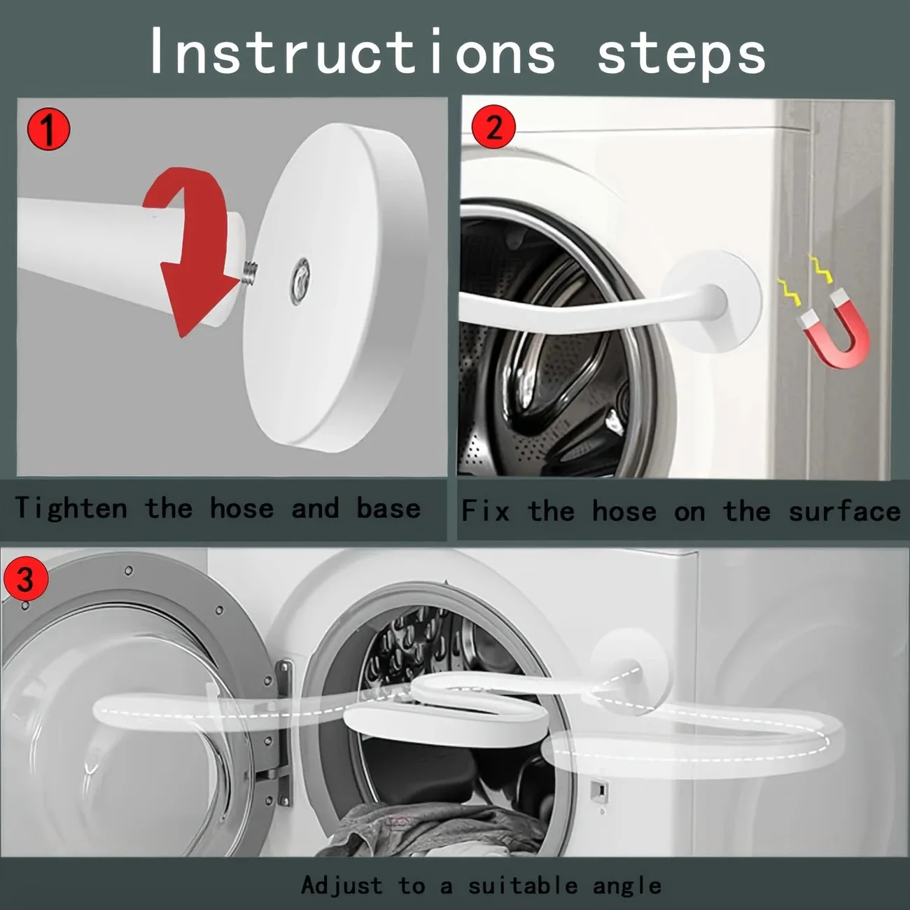 Magnetic Washer Door Prop-Stabilizer Front Load Machines