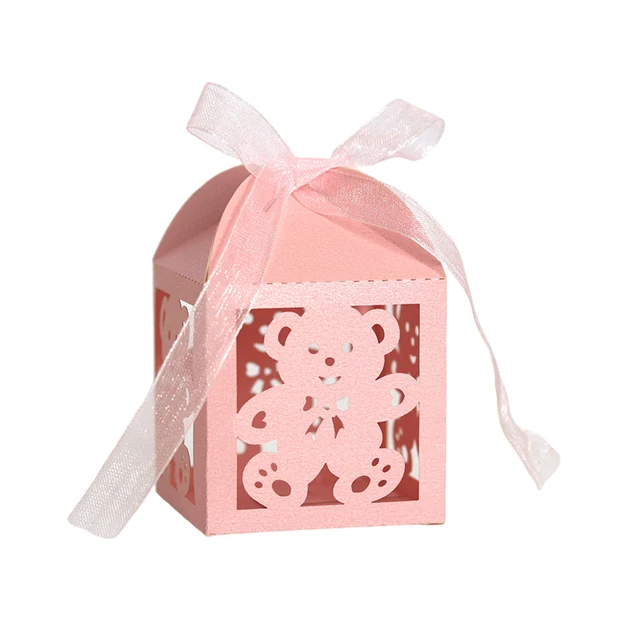 Bottigliette Caramelle Per Bomboniere - 30 Pezzi Con Nastro E Orso - Idee Regalo Compleanno Baby Shower