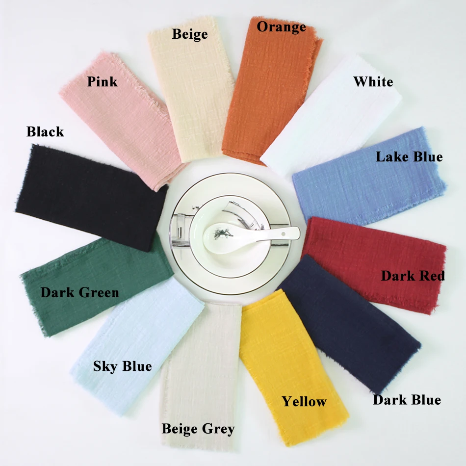 Handmade Cloth Napkins with Fringe, 100% Cotton Napkins, Reusable Washable  Table Napkins, Set of 4, 17.7x17.7 Inch - AliExpress