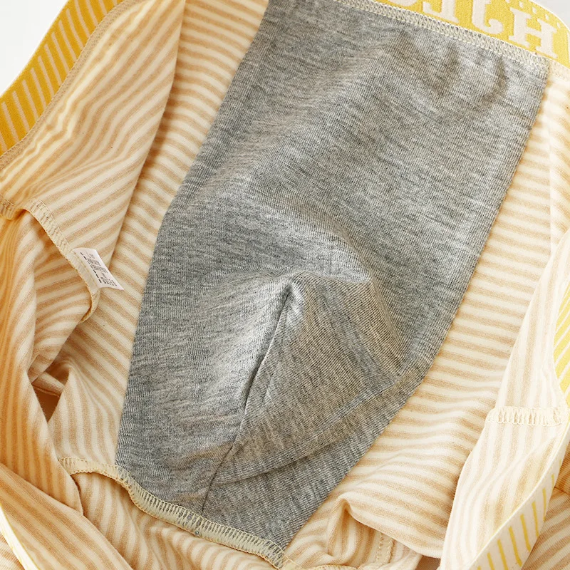 Men's underwear striped cotton simple flat corner pants 3PCS