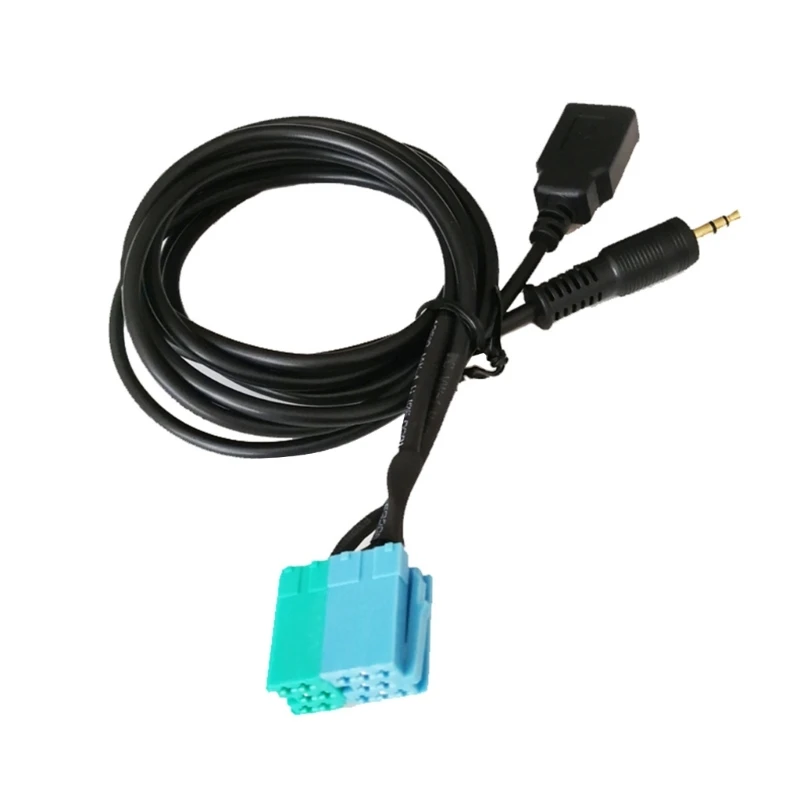 3.5mm USB Audio Aux Cable Car Radio Adapter Cable Input Adapter Connection Audio Cord 1.5M Length for Fiat Bravo CD player