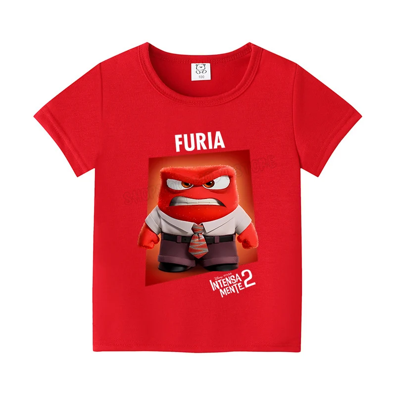thumbnail image 1 of Camiseta con estampado de Disney para niños, con estampado de ropa de moda "Inside Out", Boutique, Tops de verano 2024, 1 of 5