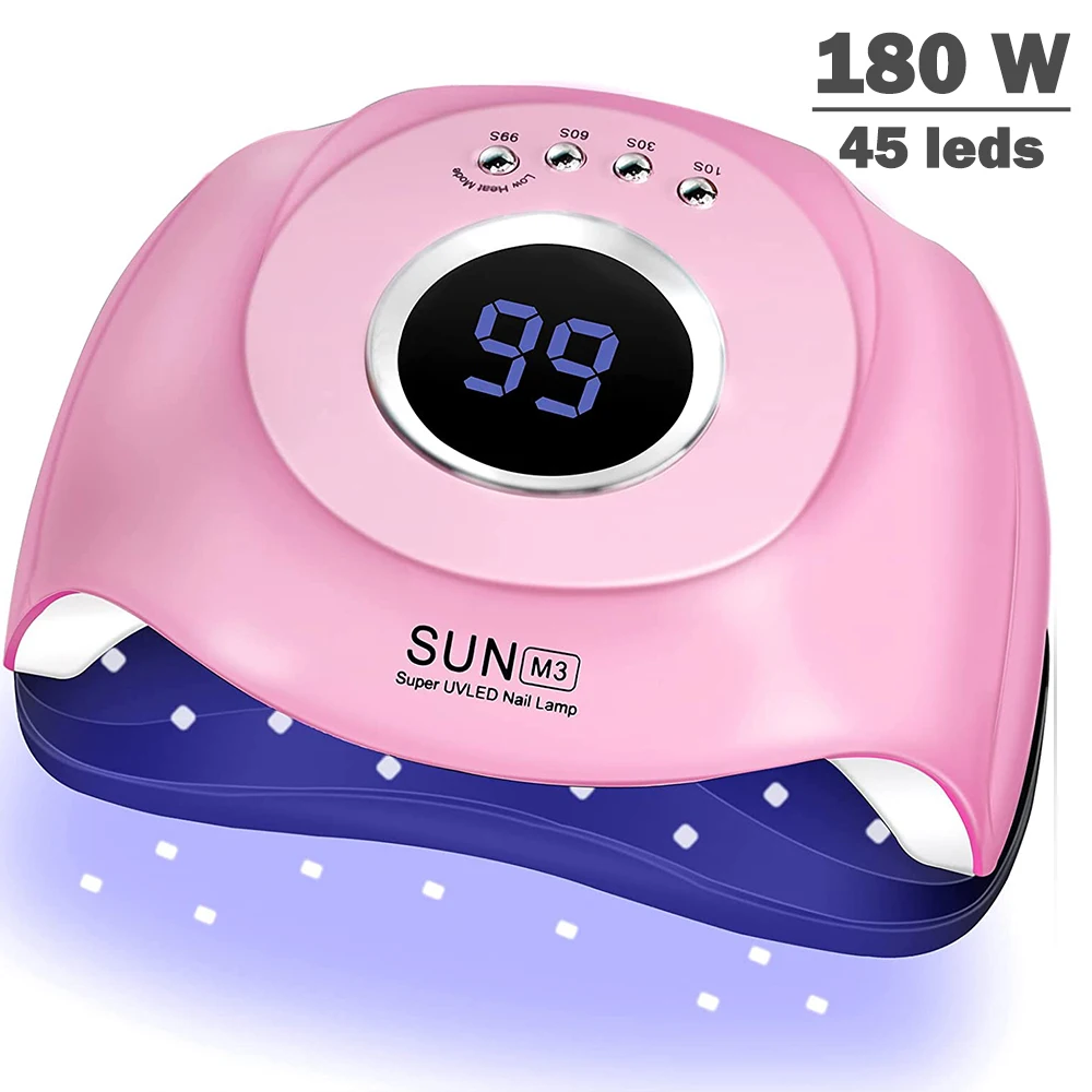 180W UV LED Nail Lamp Gel Nail Polish Drying Machine Sun UV Light For