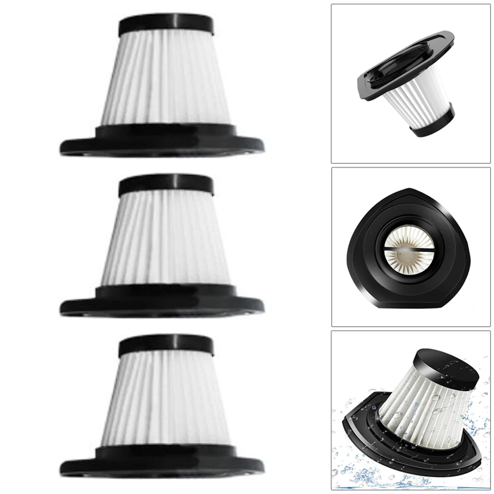 3pcs Hepa Filter Replacement For R-6053 Handheld Car Cordless Vacuum Cleaner Filter HEPA Element Household Cleaning Attachment