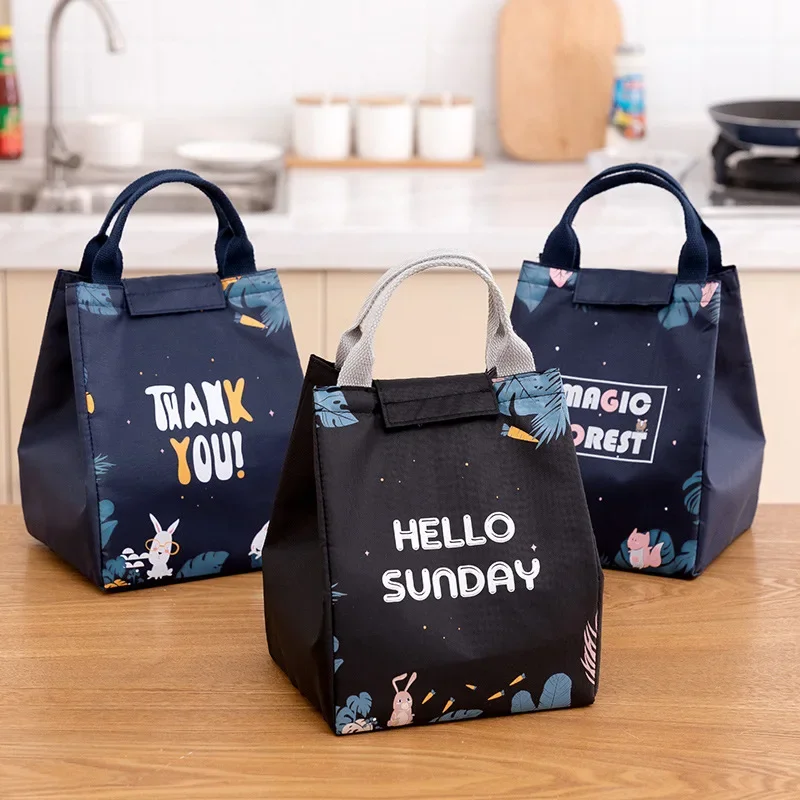 New Portable Lunch Bag New Thermal Insulated Lunch Box Tote Cooler Handbag Lunch  Bags For Women Convenient Box Tote Food Bags - AliExpress