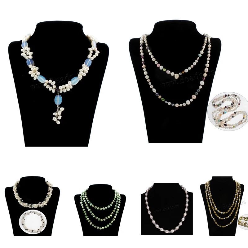 Promote Sales Freshwater Pearl Necklace Bracelet Wholesale Jewelry With Sea Opal Brass Lobster Shrimp Clasp With Chain