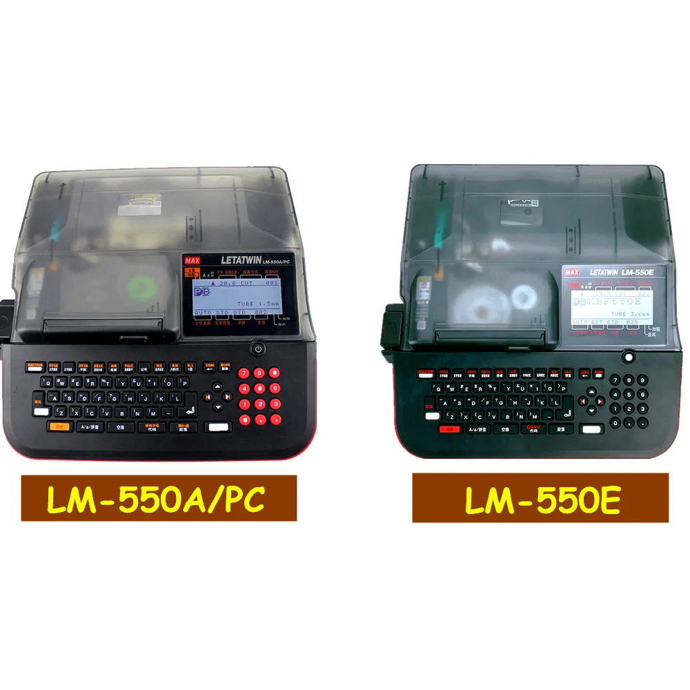 LETATWIN 잉크 리본 BZ-500BK 블랙 잉크 카트리지, 와이어 마커, 케이블 ID 프린터 LM-550A, LM-550E 라벨 타자기, 최대 10 개