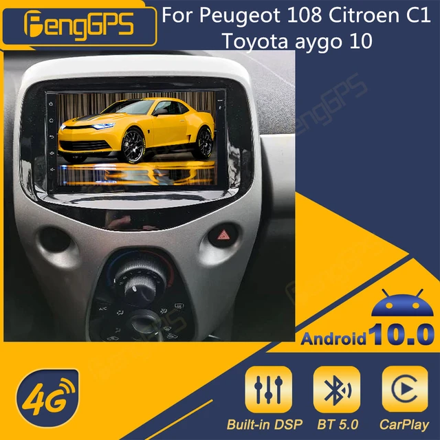 Acheter Autoradio pour Toyota Aygo Peugeot 108 citroën C1 2016-2020 2 Din  lecteur multimédia de voiture Android Auto autoradio 1 + 16GB