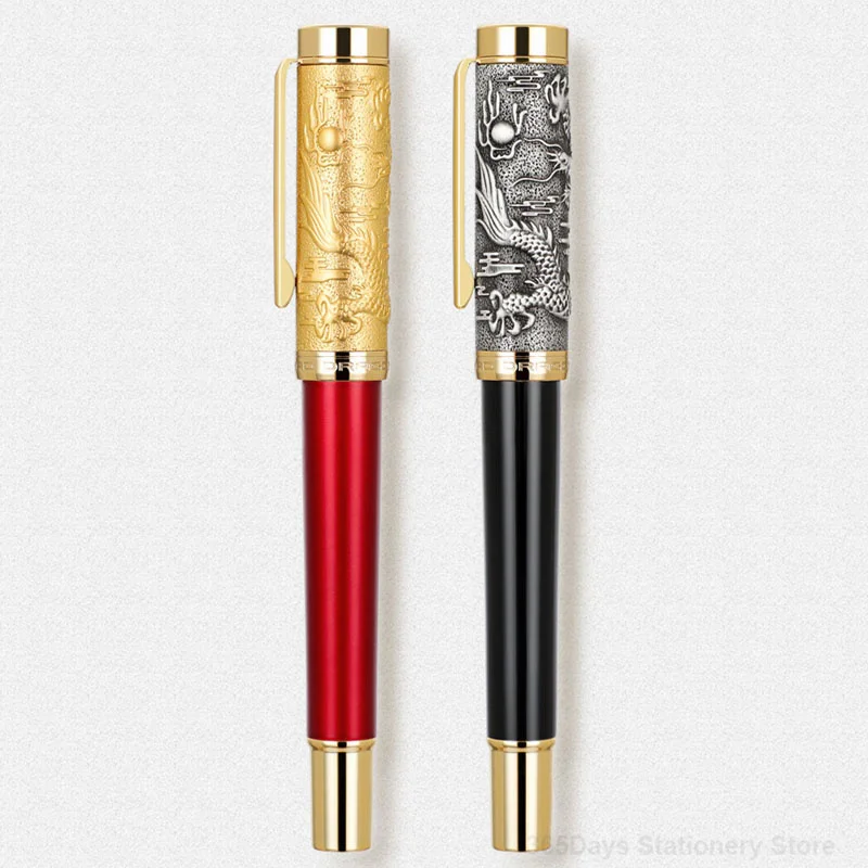 2024 Jinhao Limited Penna Stilografica In Metallo Dragon Spirit Ef/F/M Heartbeat Nib Cancelleria Scrittura Forniture Per Ufficio Regalo