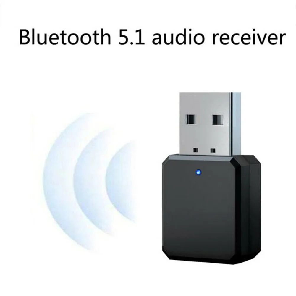 KN318USBWireless51AudioReceiverAdapterDualOutputCarHands