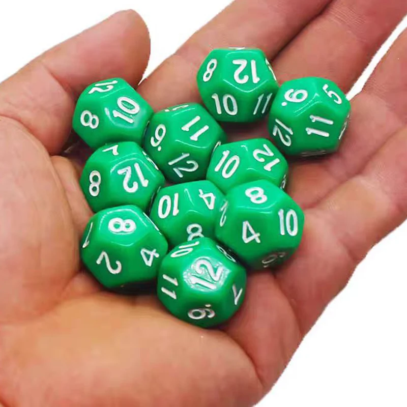 60/30PCS Math Manipulatives Number Counting Cubes For Kids Learning Resources Toys 12 Sided Dice For Classroom Teaching Supplies