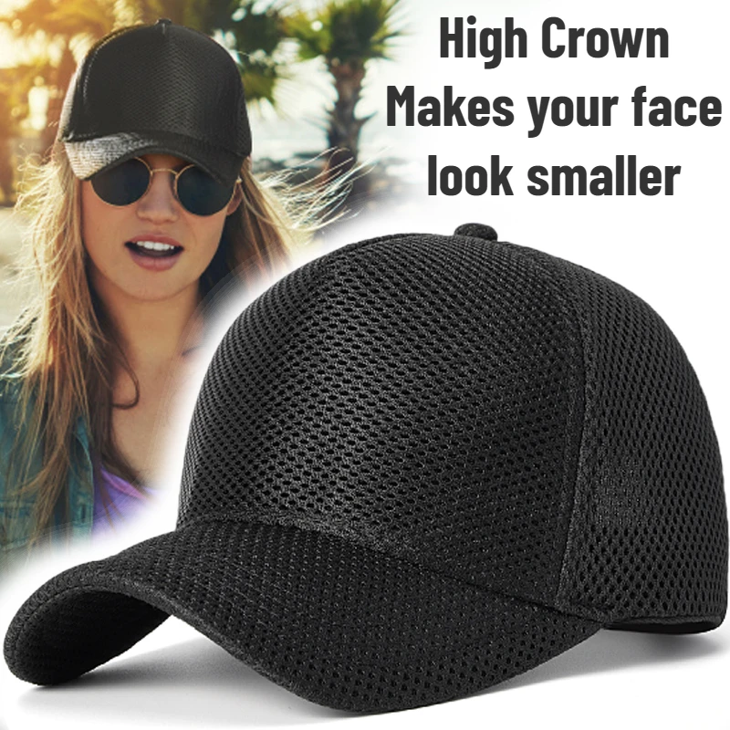 Oversize XXL Mesh Trucker Hat Big Head Hats for Men Women High Crown Baseball  Cap Breathable Dad Hat Mesh Breathable Sports Hat - AliExpress
