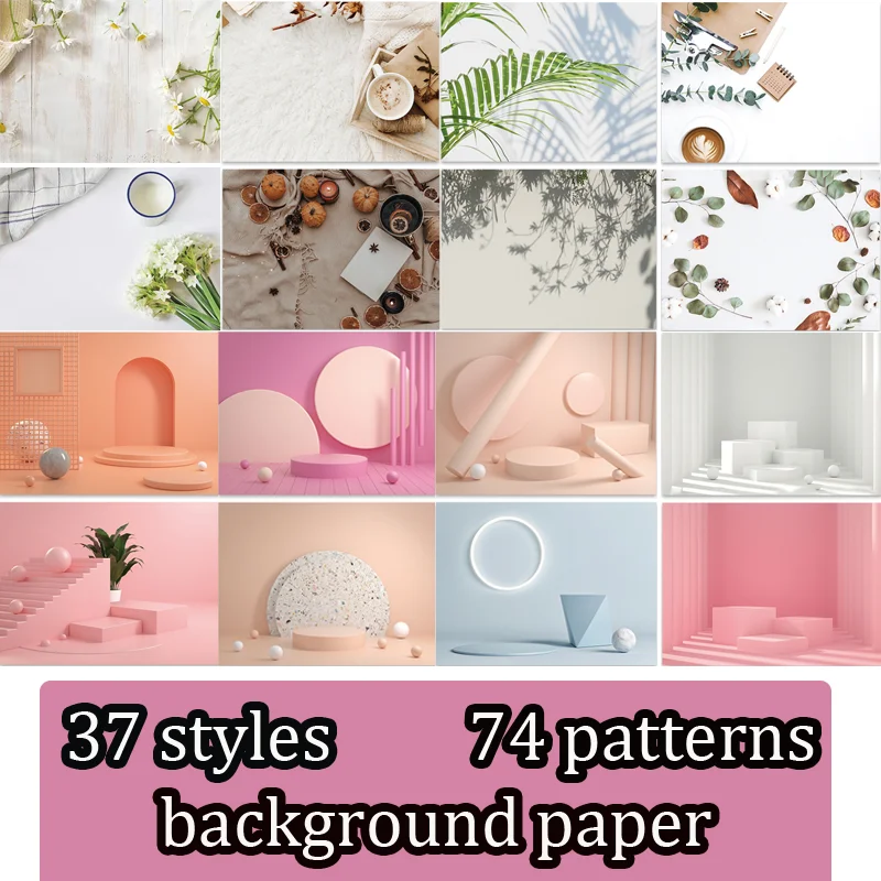 Photo Studio Photography Backdrops 57*42cm 2 Sides Waterproof Photophones Background Paper Food Photocall Prop Accessories