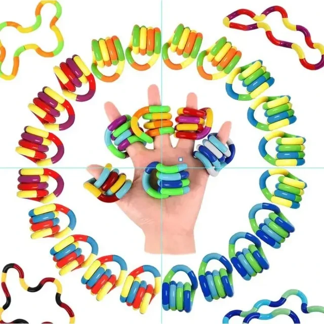 1pc Tangle Rope Twist Fidget Toys Rrainbow Circle Anti Stress Enfant Adult  Simple Dimple Stress Relief Toys Gifts - AliExpress