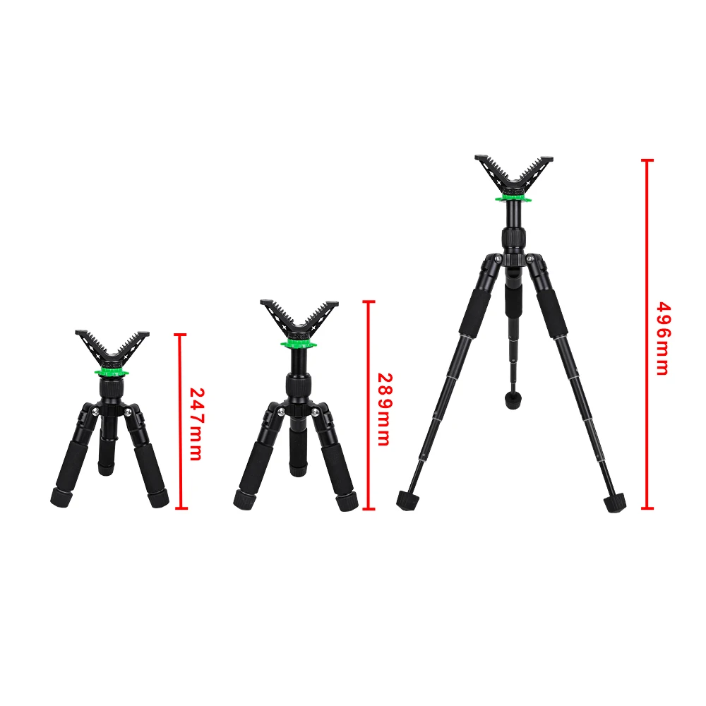 Professional Hunting Shooting Tripod Adjustable V Yoke Head Mini Aluminum Camera Portable Tripod Stand For Shooting Outdoors 5