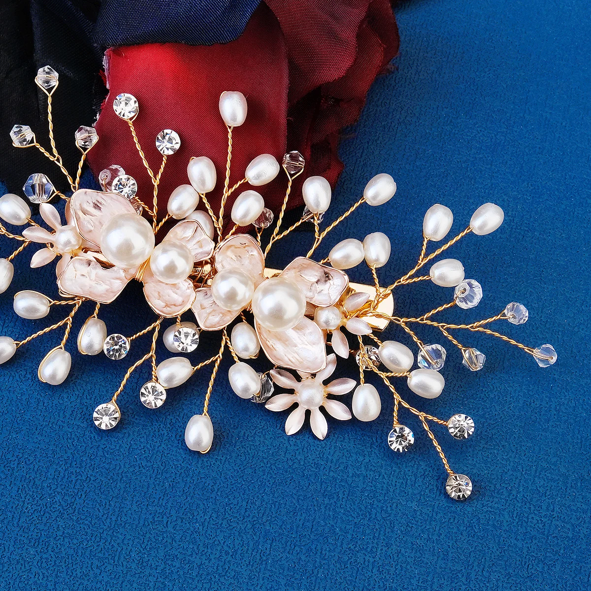 Mode Perlen Hochzeit Haar Schmuck Zugang Legierung Kunst Elegante Braut Kristall Haarnadel Hochzeit Schmuck Schönheit Haar Zubehör – Detail 29