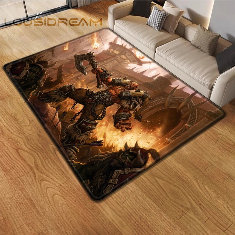thumbnail image 1 of Game World of Warcraft Carpet for Living Room Rugs Camping Stranger Things Picnic Mat Anti-Slip E-sports Rug Yoga Mat Fans Gift, 1 of 5
