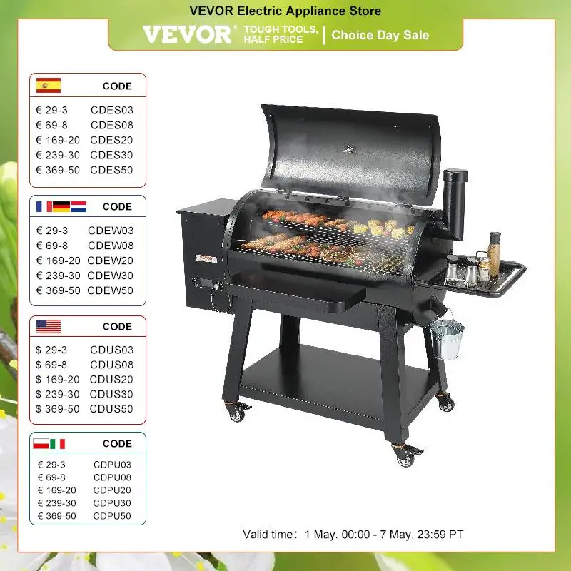 

VEVOR Portable Charcoal Grill Propane Gas Grills with Cover and Cart Heavy Duty Iron BBQ Grill for Outdoor Cooking Barbecue
