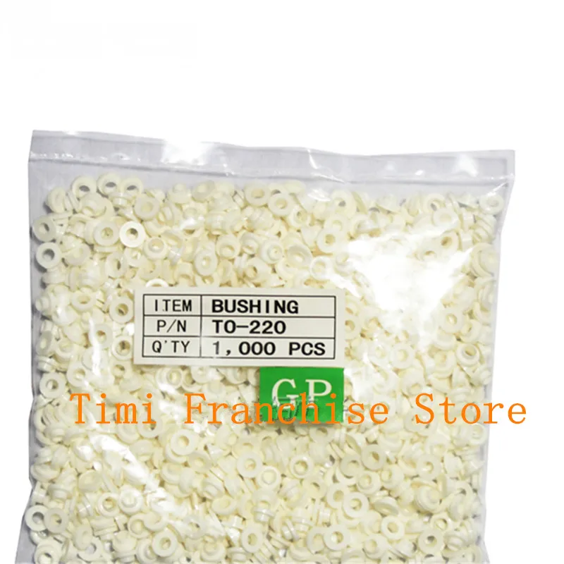 TO-220 insulation tablets circle M3 transistor pads Bushing TO-247 Plastic Insulation Washer TO-3 insulating film transistor insulating film 1000pcs