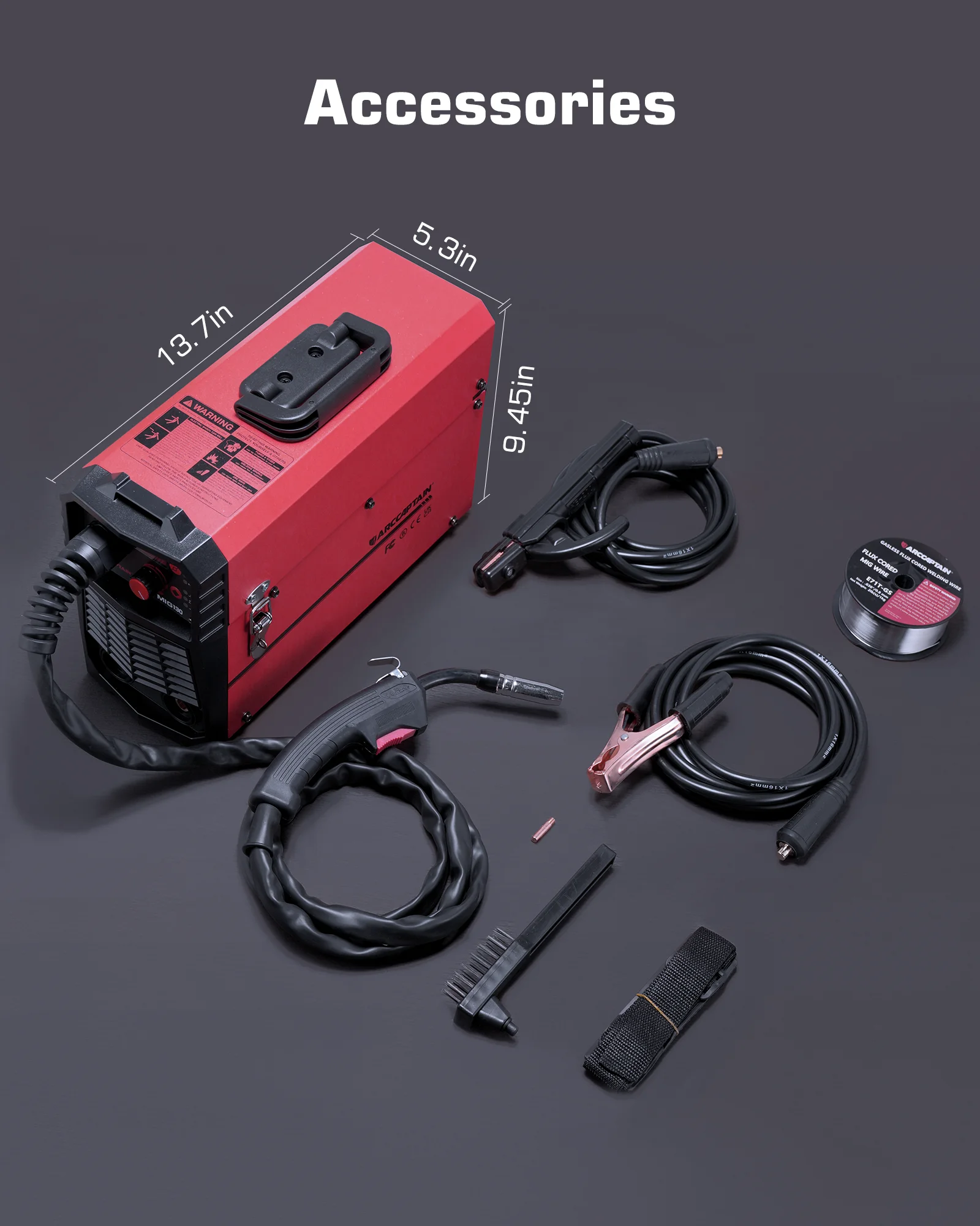 ARCCAPTAIN 3 in 1 Welding Machine DC110V Inverter 130Amp Semi-automatic  Lift Tig Argon ARC MMA Mig Welder No Gas IGBT For Home 6