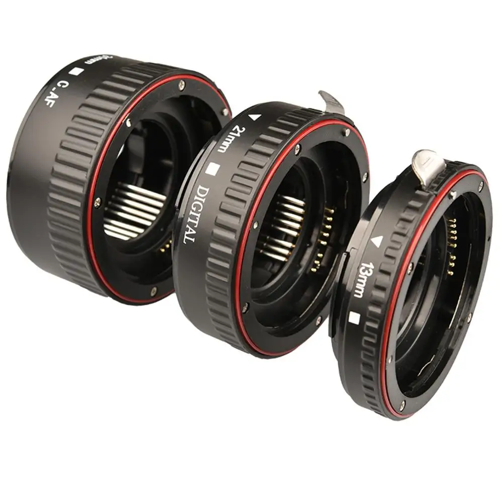3pcs Macro Extension Tube Set Auto Focus Ring 35mm Slr Camera Lens Adapter Parts Compatible For Canon Camera Ef Ef-s Lens camera lens