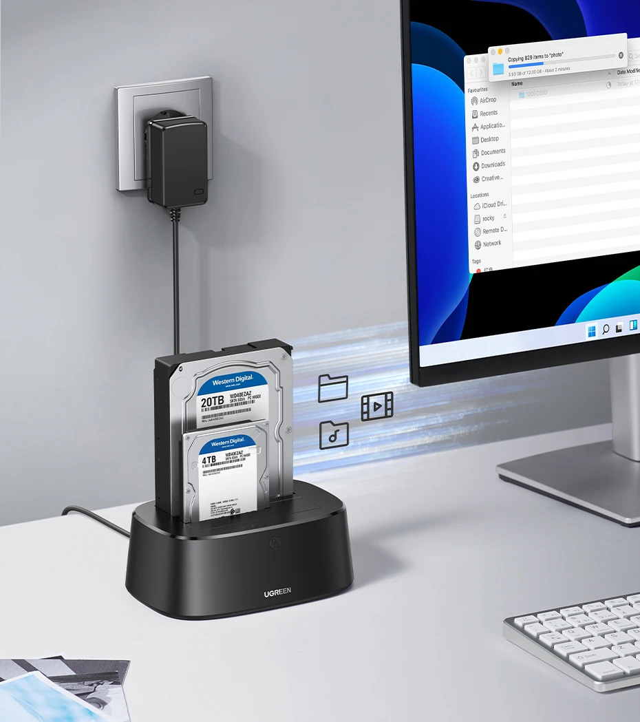 ugreen station pour disque dur sata vers usb adaptateur pour boîtier pour disque dur