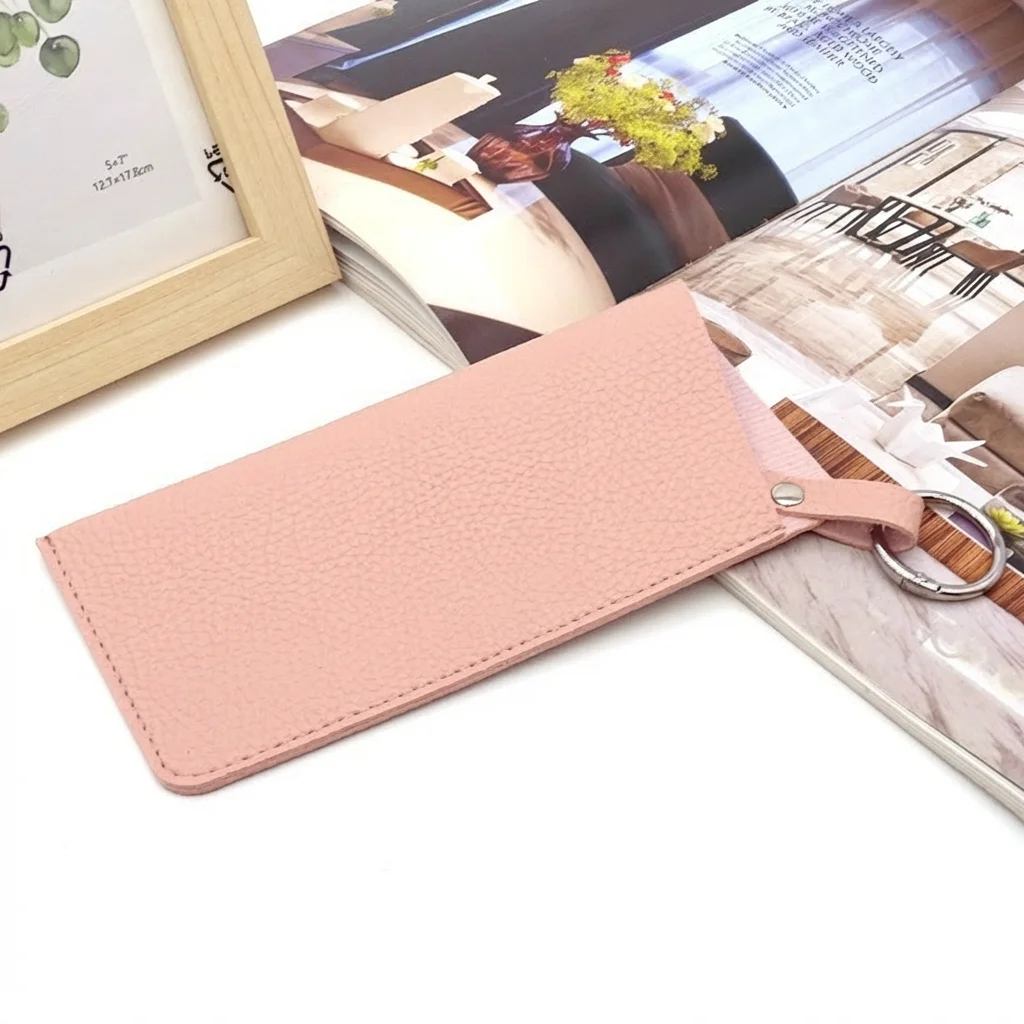 Lychee Pattern Water-Resistant PU Leather Eyewear Case - Durable & Easy to Maintain