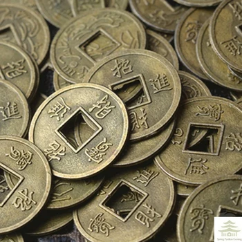100 monete I Ching – Antiche monete artigianali cinesi Feng Shui per ricchezza, salute e portafortuna