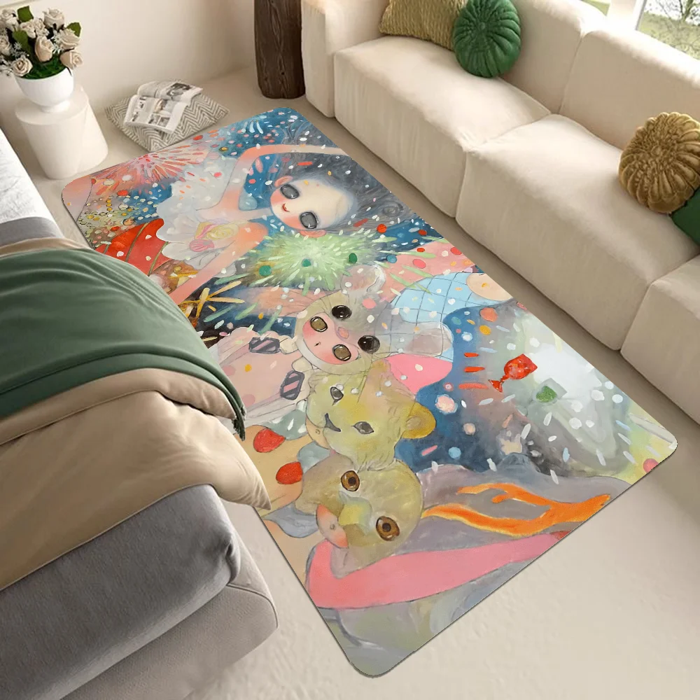 Aya Takano art Kitchen Mat Kids Room Bedroom Decoration Balcony Anti-Slip Doormat Living Room Alfombra 5