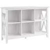 Key West 6 Cube Bookcase in Pure White Oak, Small Organizer for Home Office, Living Room, and Entryway 1