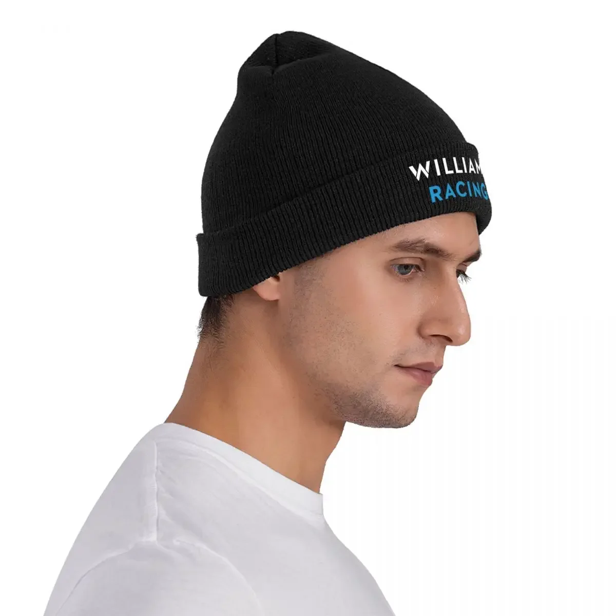 White Williams Racing Skullies Beanies Caps Winter Warm Knitting Hat Bonnet Outdoor Ski Cap 3