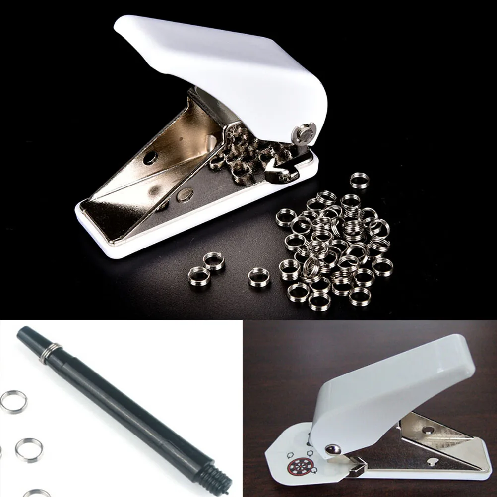 

1PCS Stainless Steel Dart Flight Metal Ring Punch +50PCS Dart's Shaft Metal Ring Darts Accessories Dart