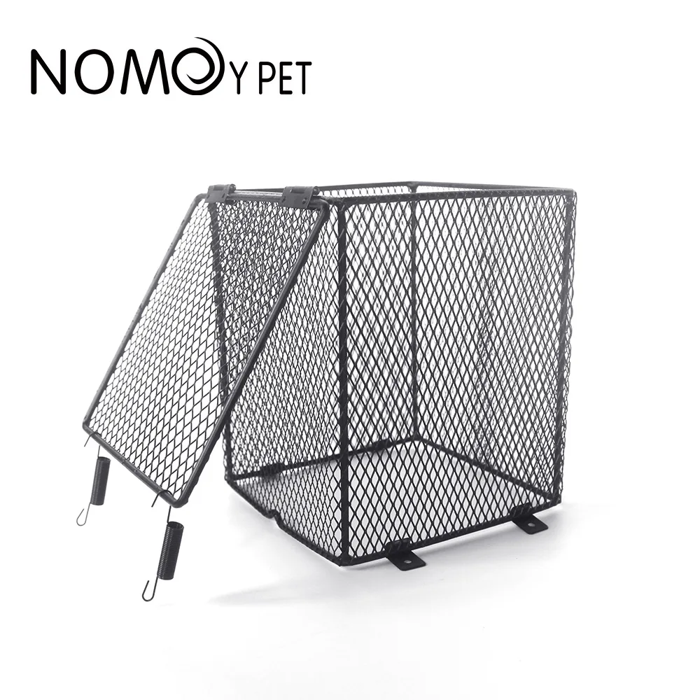 Nomoypet Reptile Anti-scalding Lampshade Lizard Turtle Heating Lamp Mesh Cover Round/Square Bulbs Metal Mesh Cover