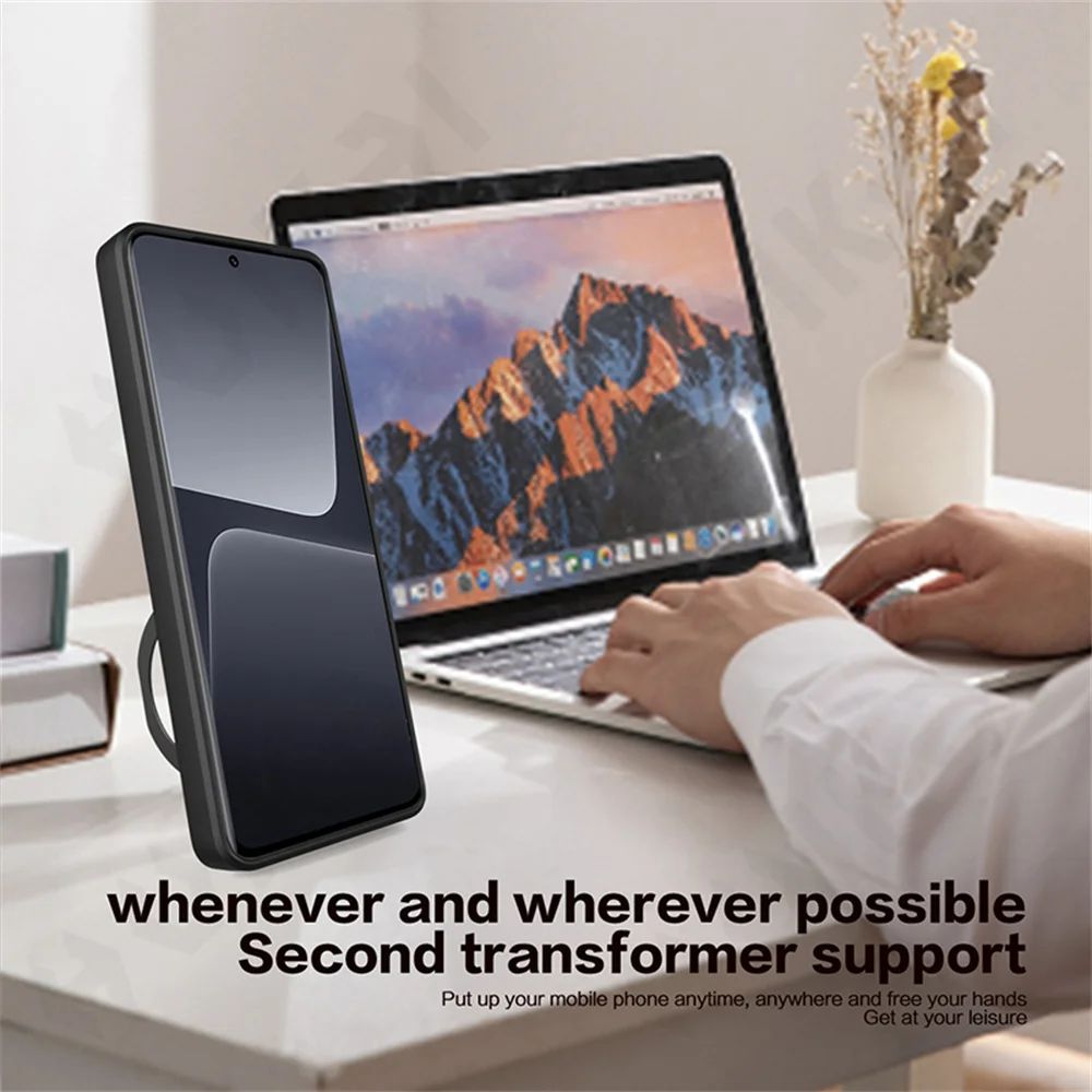Fall Für Xiaomi 13T 12T 11T Redmi Hinweis 13 12 11S Poco F5 X5 Pro Magnetische rotat Cama Slide Protector Ring 360 Stand_voghion.com