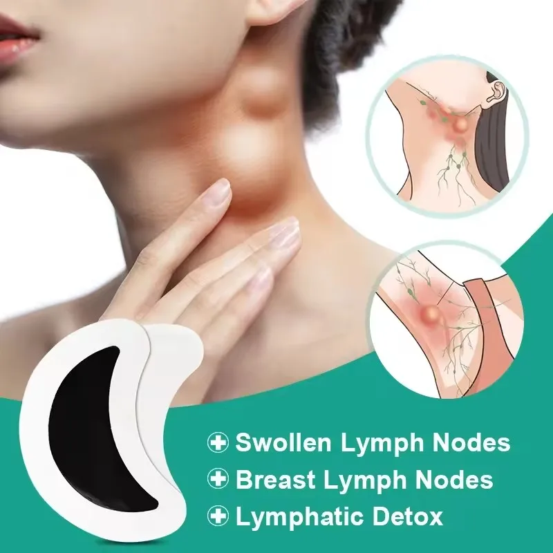 24/12PCS Thyroid Gland Treatment Patch Lymphatic Detox Patch Anti-Swelling Neck Breast Node Drainage Sore Throat Goiter Care