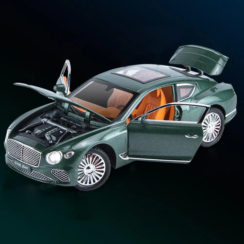 

Совместимая с Bentley Continental 1:24 модель автомобиля из сплава со звусветильник кой