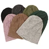 Geebro Winter Women Casual Solid Color Striped Skullies Beanies Femme Soft Slouchy Knitted Ribbed Caps Ladies Baggy Knit Hats 1