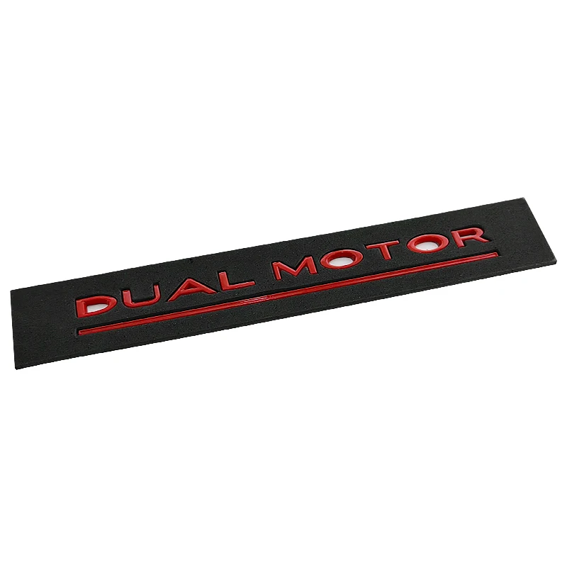 3D ABS Dual Motor Emblem Tesla Briefe Kofferraumabzeichen Aufkleber