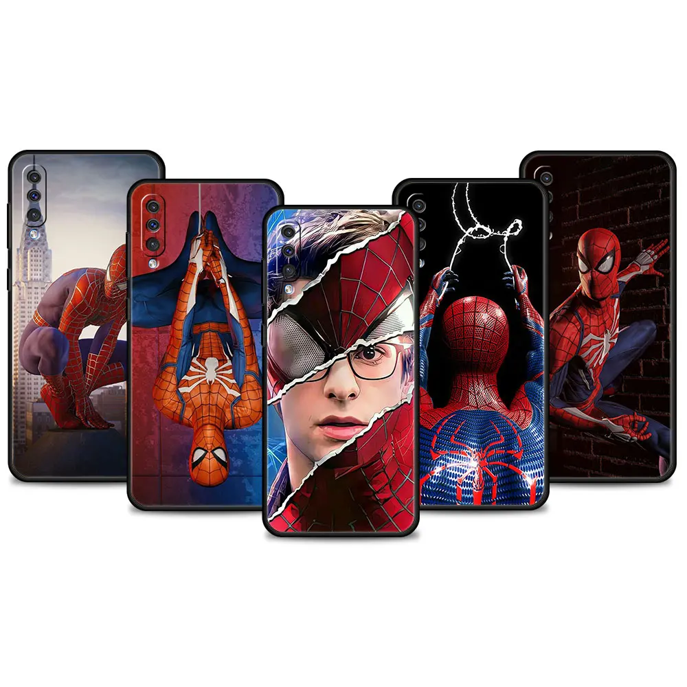 Черный силиконовый чехол для телефона Marvel Человек-паук эндрей Гарфилд Samsung A40 A70 A50