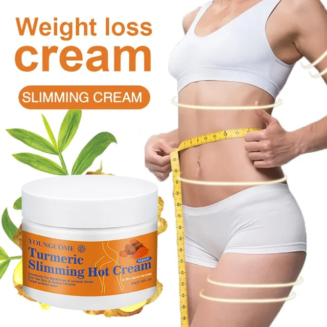 Turmeric Slimming Hot Cream Body Abdomen Fat Burning Weight Loss Anti-Cellulite Slimming Cream Body Shaping Massage Loss Cream 2