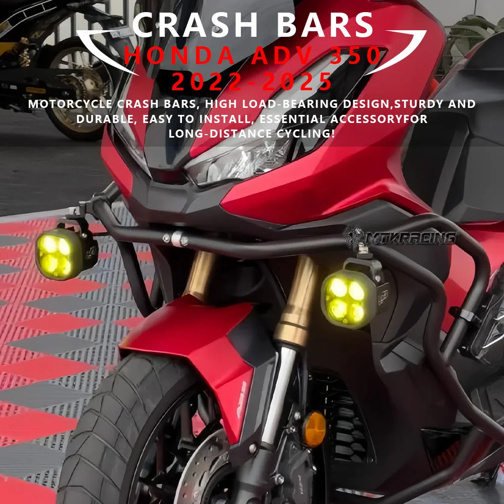 MTKRACING Crash bars Engine Bumper Guard Frash Stunt Cage Crash Bar Engine Frame Protector For HONDA ADV 350 motorcycle accessories