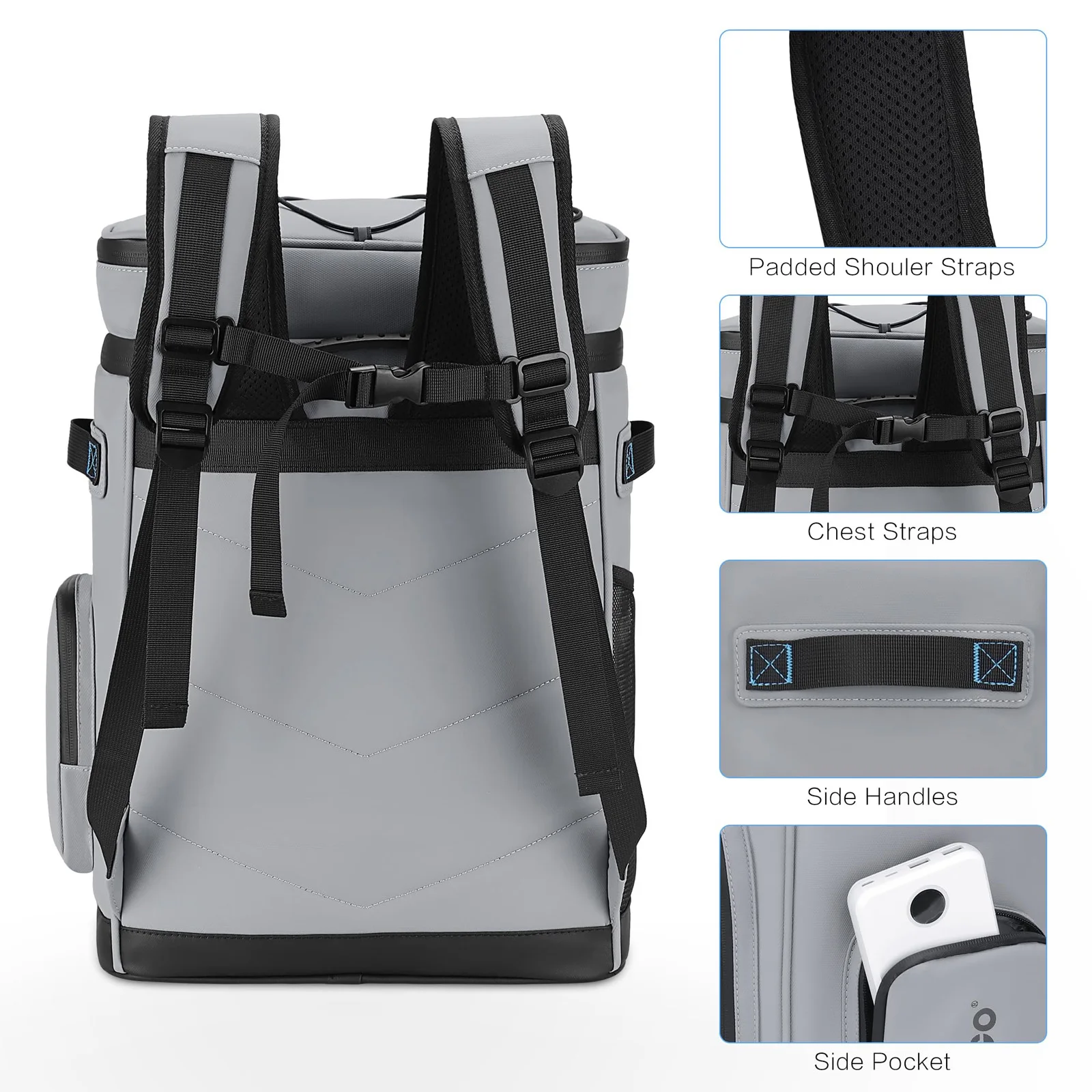 30L Large Waterproof Insulated Cooler Backpack for Men & Women Leak Proof Cooler Backpack Cooling Thermal Bag for Camping Picnic