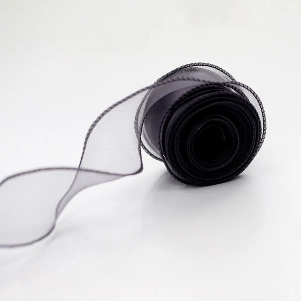 Fashion Flower Bouquet Wrapping Tulle Ribbon 40mm 10 yards Roll of Satin Ribbon Mesh Fabric Organza Ribbon Korean Ribbons