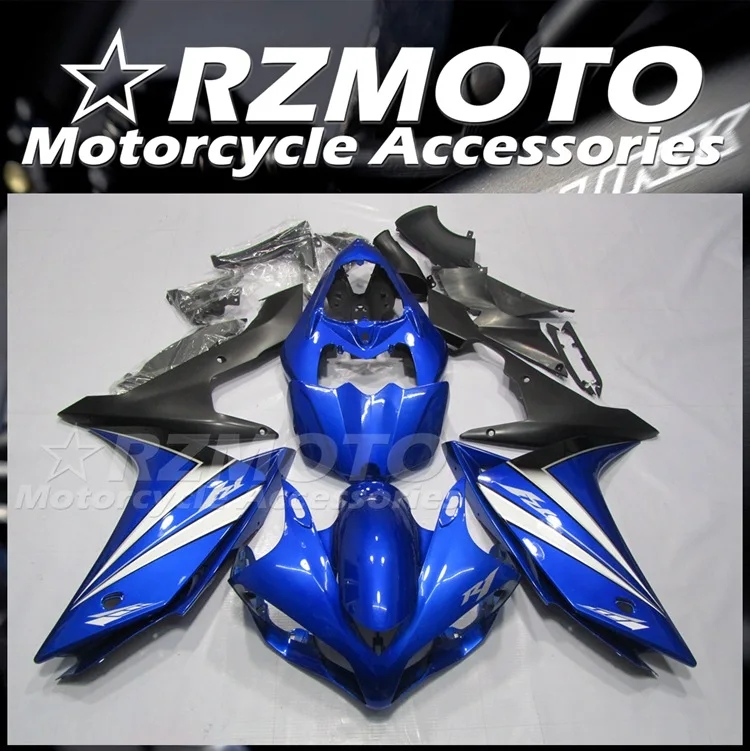 

4Gifts New ABS Motorcycle Whole Bike Fairings Kit Fit for YAMAHA YZF - R1 2007 2008 07 08 Bodywork Set Custom Blue Gray