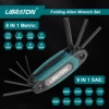 LIBRATON Allen Wrench Set Allen Wrench Set Metric/Standard SAE Portable Folding Allen Wrench Set for Hex Head Socket Screws 6