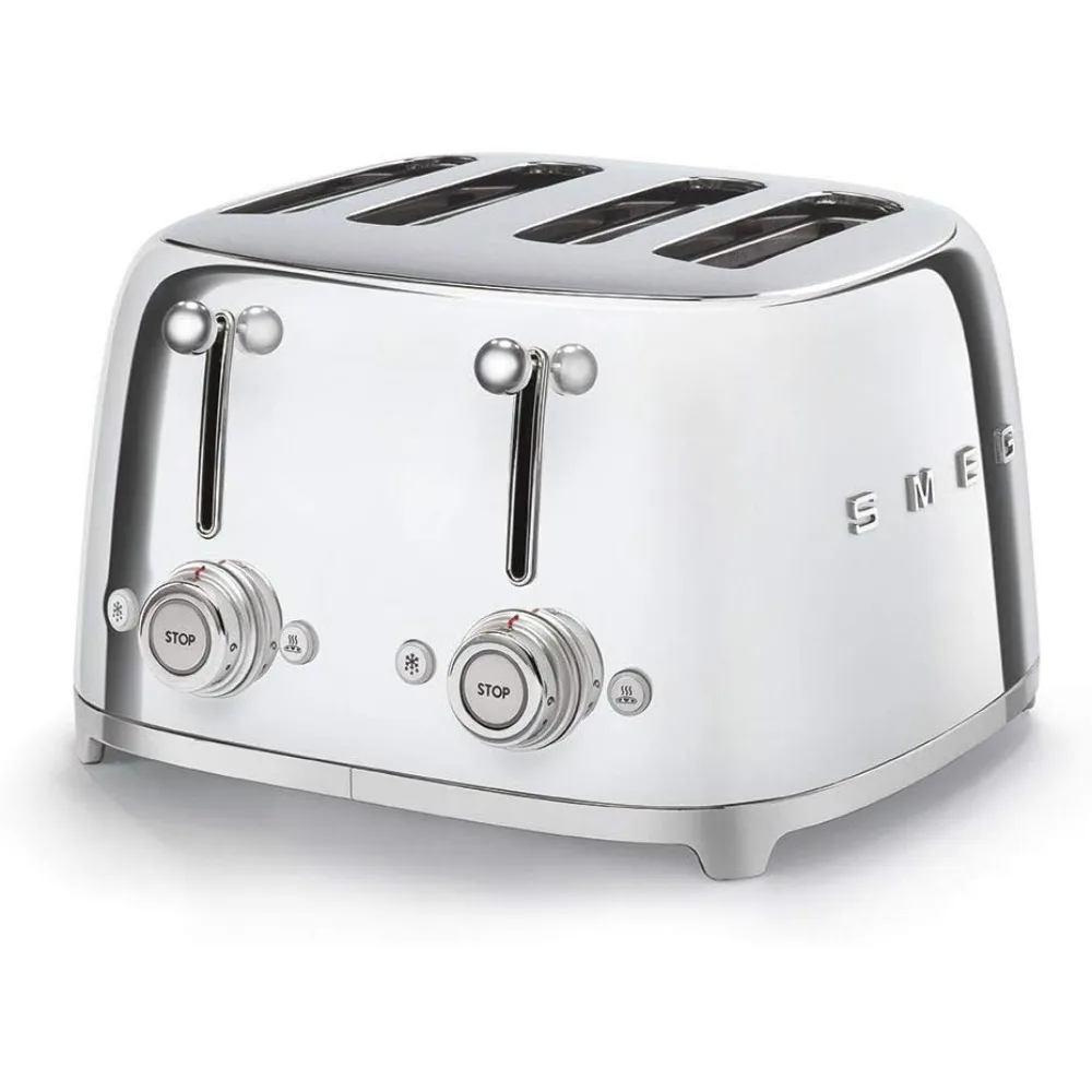 4 Slot Toaster 1800W Stainless Steel Use for Bagel, Bread Chrome TSF03 SSUS